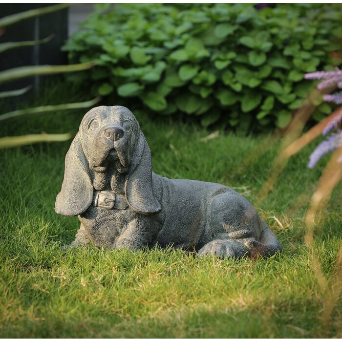 hound garden statue